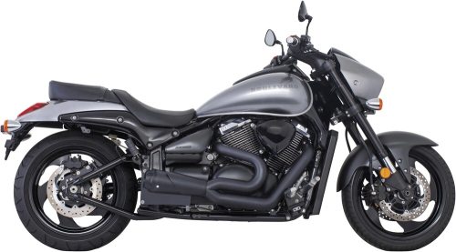 Freedom Performance - Freedom Performance American Outlaw 2-Into-1 Exhaust System - Black Muffler - MS00052