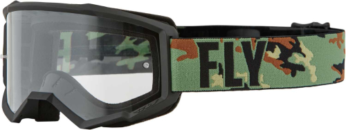 Fly Racing - Fly Racing Focus Goggles - 37-51133 - Green Camo/Black/Clear Lens
