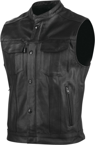 Speed & Strength - Speed & Strength Band of Brothers Leather Vest - 889581 - Black - 3XL