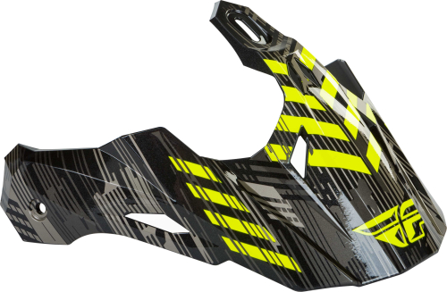 Fly Racing - Fly Racing Visor for Trekker Helmets - Quantum Black/Gray/Hi-Vis - 73-31303