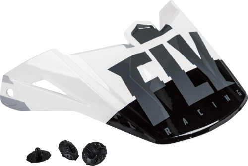 Fly Racing - Fly Racing Visor for Kinetic Thrive Helmets - White/Black/Gray - 73-88181