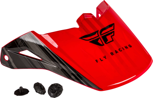 Fly Racing - Fly Racing Visor for Cold Weather Helmets - Red/Black/White - 73-88191