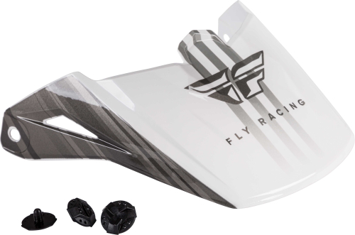 Fly Racing - Fly Racing Visor for Cold Weather Helmets - White/Gray/Black - 73-88193