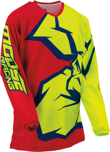 Moose Racing - Moose Racing Qualifier Youth Jersey - 2912-1972 - Red/Yellow/Blue - X-Small