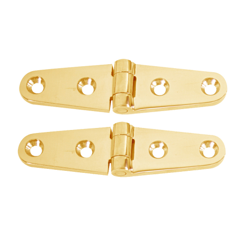Whitecap - Whitecap Strap Hinge - Polished Brass - 4" x 1" - Pair