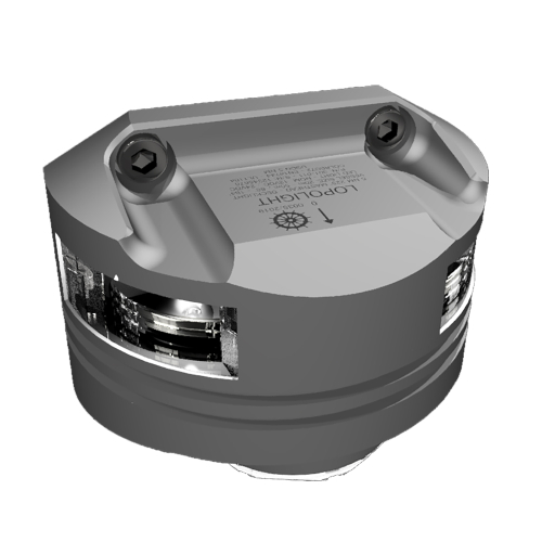 Lopolight - Lopolight Masthead Light w/6W Deck Light &amp; 15M Cable - 5nm - Silver Housing