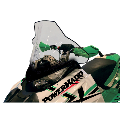 Powermadd - Powermadd Cobra Windshield - 19in. - Clear/Black Graphics - 10204010