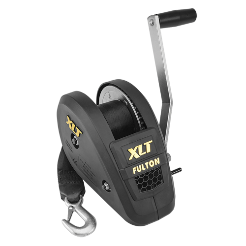 Fulton - Fulton 1800lb Single Speed Winch w/20' Strap Included - Black Cover