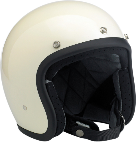 Biltwell Inc. - Biltwell Inc. Bonanza Solid Helmet - BH-WHT-GL-DOTLG - Vintage White - Large