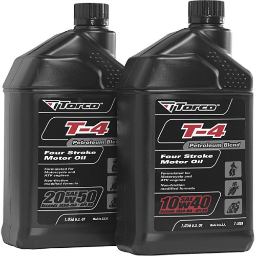 Torco International Corp - Torco International Corp T4 Petroleum Motorcycle Oil - 10W40 - 55gal. Drum - T611040B 55G