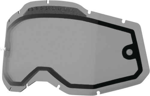 100% - 100% Replacement Dual Vented Lens for Racecraft 2/Accuri 2/Stratus 2 Goggles - Smoke - 51008-602-01
