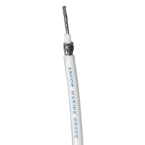 Ancor - Ancor RG 8X White Tinned Coaxial Cable - 100'