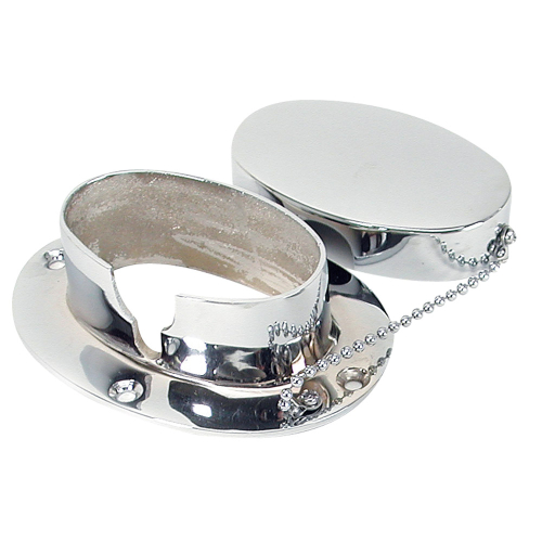 Whitecap - Whitecap Chain & Rope Deck Pipe 4" x 2-1/4" Chrome Plate