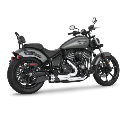 Freedom Performance - Freedom Performance American Outlaw 2-into-1 Exhaust System Shorty for Chief - Combo Chrome/Chrome Tip - IN00422