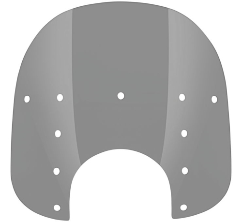 Memphis Shades - Memphis Shades Replacement Plastic for Fats Windshield (9in. Cutout) - 15in. - Dark Black Smoke - MEP35210