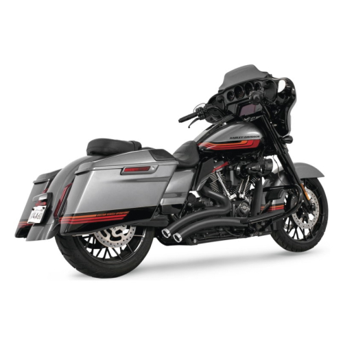 Freedom Performance - Freedom Performance Sharp Curve Radius Crossover Exhaust with Star Tips - Black with Chrome Tips - HD01246