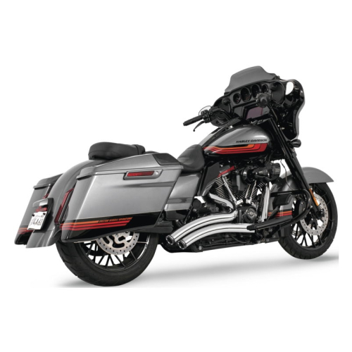 Freedom Performance - Freedom Performance Sharp Curve Radius Crossover Exhaust with Star Tips - Chrome with Black Tips - HD01243