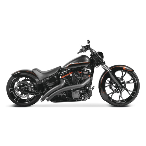 Freedom Performance - Freedom Performance Radical Radius Crossover Exhaust with Straight End Cap - Black with Chrome Tip - HD01192