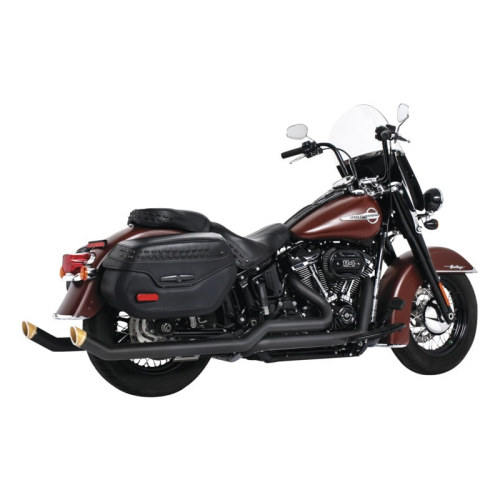 Freedom Performance - Freedom Performance Tuck-N-Under Upsweep Exhaust - Black with Sculpted Gold Tips - Slash - HD01456