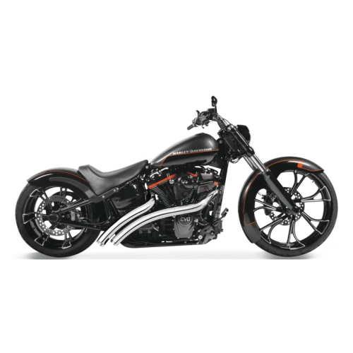 Freedom Performance - Freedom Performance Radical Radius Crossover Exhaust with Straight End Cap - Chrome with Chrome Tip - HD01188