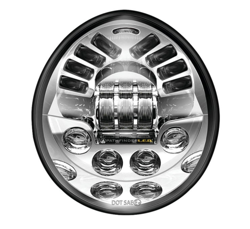 SoCalMotoGear - SoCalMotoGear Pathfinder L.E.D. Ultra View Headlamp - Chrome - V2VRDC