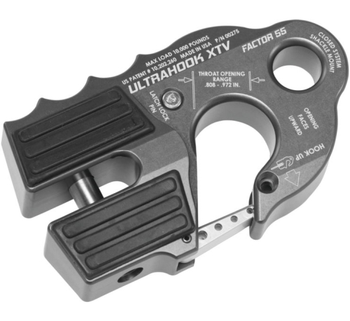 Warn - Warn UltraHook XTV Winch Shackle Mount - Grey - 00275-06