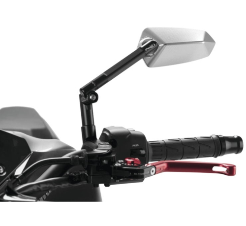 PUIG - PUIG F1.1 Racing Mirror - Left - Black/Aluminum - 018ND