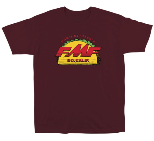 FMF Racing - FMF Racing Dos Tacos Tee - SP22118910-MAR-SM - Maroon - Small