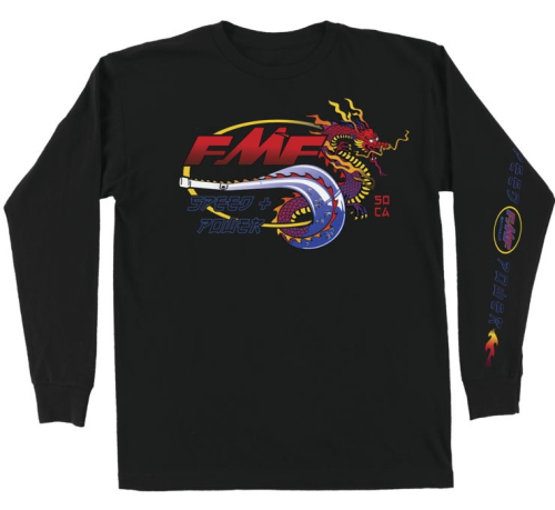 FMF Racing - FMF Racing Fire Starter Long Sleeve Tee - FA21119901-BLK-SM - Black - Small