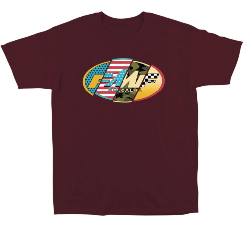 FMF Racing - FMF Racing Fragments Tee - SP22118915-MAR-MD - Maroon - Medium