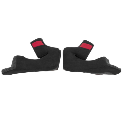 Nolan - Nolan Cheek Pads for N87 Helmets - Black/Red - Md - SPRCP00000503