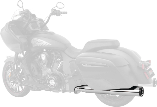 Freedom Performance - Freedom Performance Ghost Pipe for Indian - Chrome w/Black Straight Tip - IN00138