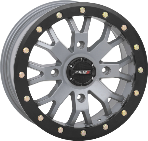 System 3 - System 3 SB-4 Beadlock Wheel - 14x7 - 4+3(+15mm) - 4/137 - Satin Cement Gray - 14S3-3338
