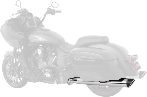 Freedom Performance - Freedom Performance Ghost Pipe for Indian - Chrome w/Black Slash Tip - IN00143