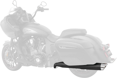Freedom Performance - Freedom Performance Ghost Pipe for Indian - Black w/Chrome Slash Tip - IN00145