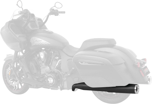 Freedom Performance - Freedom Performance Ghost Pipe for Indian - Black w/Chrome Straight Tip - IN00140