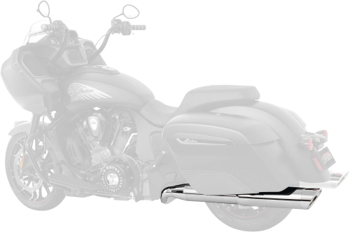 Freedom Performance - Freedom Performance Ghost Pipe for Indian - Chrome w/Chrome Slash Tip - IN00142