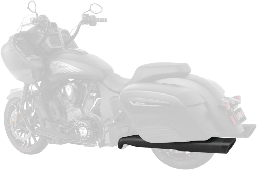 Freedom Performance - Freedom Performance Ghost Pipe for Indian - Black w/Pitch Black Slash Tip - IN00146