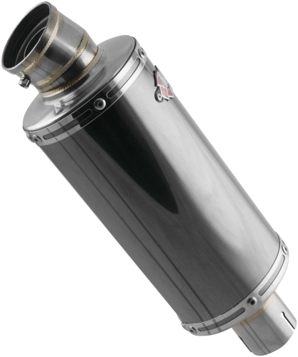 Lextek - Lextek OP16 Slip On Exhaust - Polished Stainless - Black Chrome - OP16