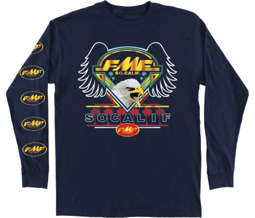FMF Racing - FMF Racing Flagship Long Sleeve T-Shirt - FA9119900-NVY-MD - Navy - Medium