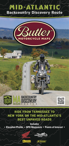 Butler Maps - Butler Maps Backcountry Discovery Routes Map - Mid-Atlantic - MP-127