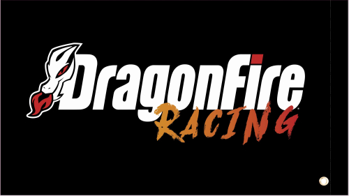 Dragonfire Racing - Dragonfire Racing Whip Flag - Double-Sided - Black - 04-0119