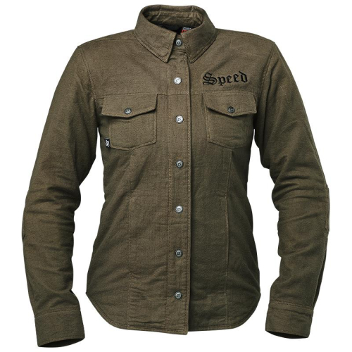Speed & Strength - Speed & Strength Brat Armored Womens Flannel - 1106-1410-4651 - Olive - X-Small