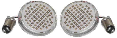 Namz - Namz Deluxe Bullet Style Turn Signal Inserts - 1157 Bulb Type - Red - LLC-D7R