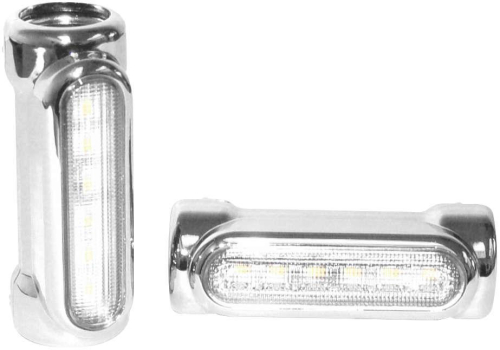 Namz - Namz Engine Guard Mounted Lights - Chrome with White/Amber - LLC-EGL-C