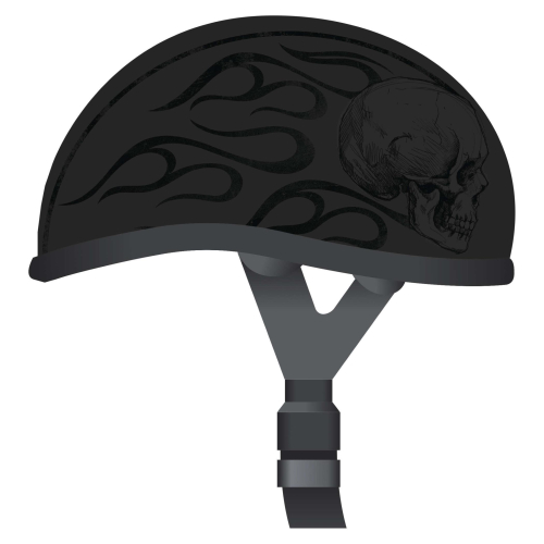Skid Lid Helmets - Skid Lid Helmets Ghost Skull Flames Helmet - 646773 - Black - X-Large