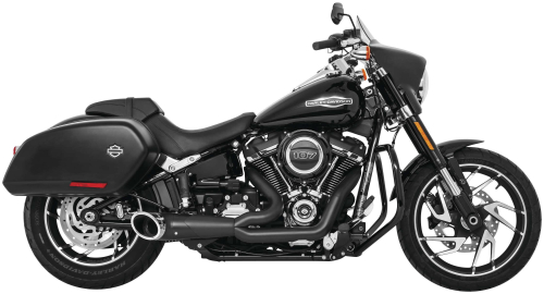 Freedom Performance - Freedom Performance 2-Into-1 Turnout Exhaust System - Black/Chrome - HD00811