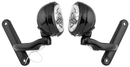Namz - Namz Passing Lamp with Brackets - Black/Chrome - LLC-PLB-BC