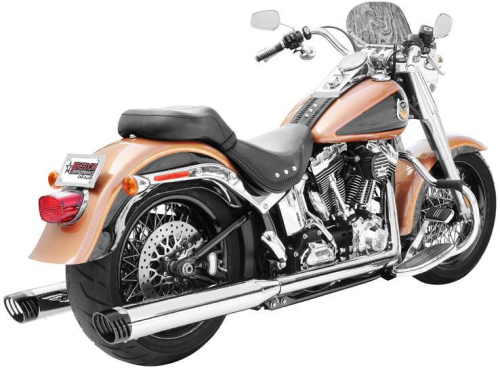 Freedom Performance - Freedom Performance Racing Dual Exhaust System - Chrome Body with Black Tip - HD00784