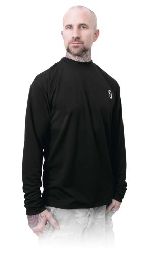 Schampa - Schampa Coolskin Skinny Long Sleeve Shirt - CLSKN03-5 - Black - 2XL